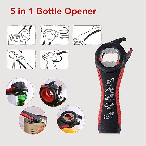 Kit décapsuleur Easy Jar, Ruspela Lot de 4 ouvre-bocaux, ouvre-boîtes pour arthrite mains 6 en 1, 5 en 1, décapsuleurs 4 en 1, tampon antidérapant pour les enfants, les personnes âgées - Nail Gallerys