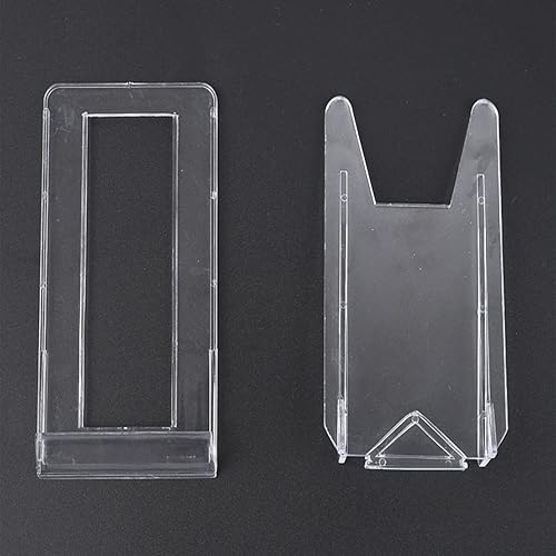 xutong Lot de 6 supports d'assiettes réglables en plastique acrylique transparent pour plaques plates, photos, cartes de table (11,5 x 11 x 6 cm) - Nail Gallerys