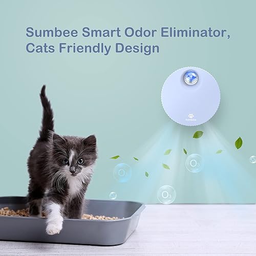 Sumbee Déodorant litière pour Chat, Absorbeur d'odeur Automatique, alimentée par USB, sans Parfum, Non Toxique, Convient pour Toilettes, Armoire, Cuisine - Bleu - Nail Gallerys