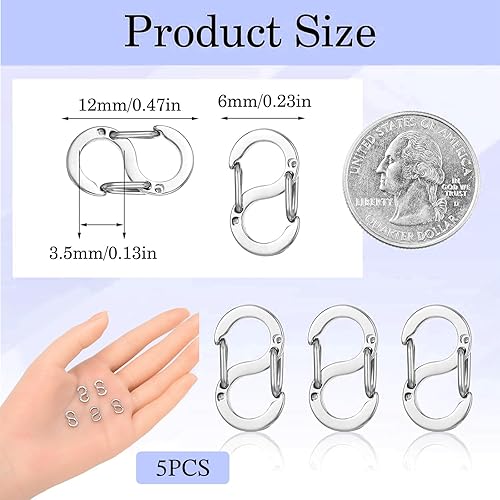 Nevoluxer Fermoir pour Bracelet et Collier 5 Pièces en Acier Inoxydable Argenté, Fermoir de Chaîne Antirouille, Hypoallergénique pour Raccourcir et Sécuriser les Bijoux - Nail Gallerys