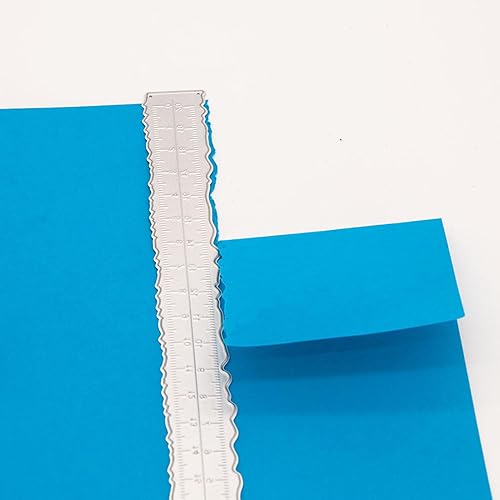 Règle de Déchirement de Papier en Métal, Règle de Bord Irrégulier en Acier au Carbone Mesurant Les Matrices de Découpe de Gaufrage Règle de Déchirement de Papier pour L'architecte - Nail Gallerys