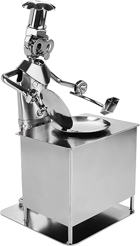 BRUBAKER Cuisinier à Vis - Figurine en Fer Artisanale Cuisine d'homme en Métal - Idée de Cadeau pour Les Maîtres Cuisiniers et Les Amateurs - Nail Gallerys