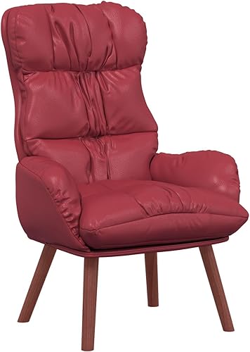 vidaXL Fauteuil Relaxant Rouge Vin en Similicuir - Nail Gallerys