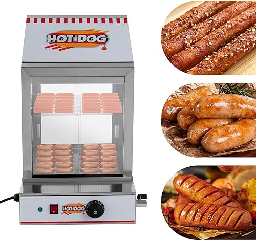 1200W Armoire chauffante électrique pour hot-dogs, armoire chauffante commerciale pour hot-dogs, cuiseur vapeur électrique pour les supérettes, les cafés, les restaurants rapides, les supermarchés, le - Nail Gallerys
