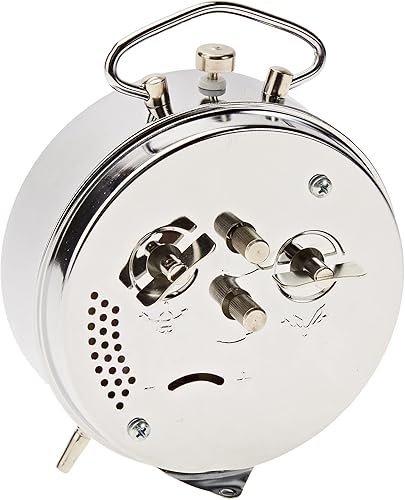 Vedette - VR70003 - Réveil - Mécanique Analogique - métal Chromé - Sonnerie Cloche - Répétition - Nail Gallerys