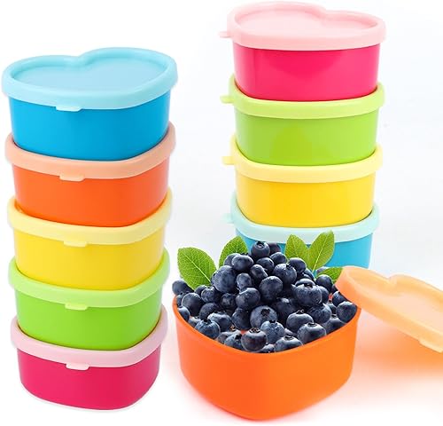 TAIXING 10 Pièces Petite Boite Plastique en Carrées avec Couvercle, 5 Couleurs Mini Boite Plastique, Boite Alimentaire Plastique pour Sauces, Dips, Épices, Yaourt, Vinaigrettes et Houmous - Nail Gallerys