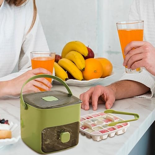 Panier de stockage de glace pour congélateur, bac à glaçons avec couvercle | Panier à glace congélateur double couche de grande capacité,Équipement de cuisine de camp d - Nail Gallerys