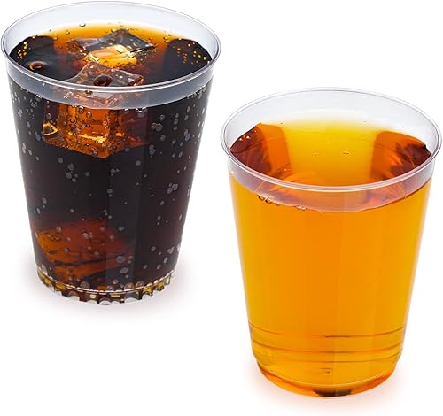 Stackables Lot de 50 gobelets en plastique rigide transparents de 300 ml pour eau, jus de fruits, réutilisables pour la maison, les restaurants et les fêtes - Nail Gallerys