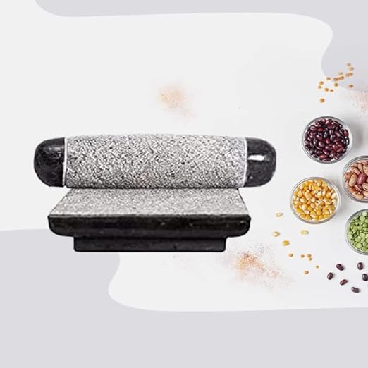 Export Store Mortier et pilon faits à la main en granit poli Ammikallu 34,3 x 21,6 cm - Nail Gallerys