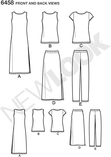 New Look Patron de Couture 6458 Un Patron de Tricot Facile sépare, Blanc - Nail Gallerys