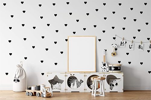 StickerDeen Lot de 80 autocollants muraux amovibles en vinyle en forme de cœur (doré) - Nail Gallerys