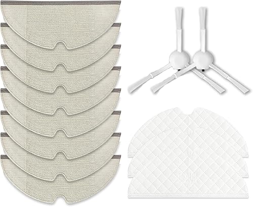 Huayuwa Lot d'accessoires de rechange pour aspirateur Dreame F9, 8 chiffons réutilisables + 3 chiffons jetables + 2 brosses latérales - Nail Gallerys