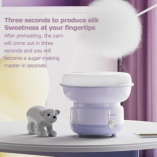 Machine à barbe à papa, machine à barbe à barbe électrique avec cuillère, brochettes en bambou ， Opération à une palette de 27cm, grande palette, kit de maker de sucre en coton pour les enfants - Nail Gallerys