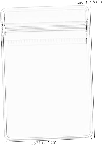 Ciieeo 100 Pièces Sac à Fermeture Éclair De Bijoux Remercier Petit Stockage Scellage Petit Cordon Bijoux Petits Sacs d'emballage Petits Sachets Transparents PVC Transparent - Nail Gallerys