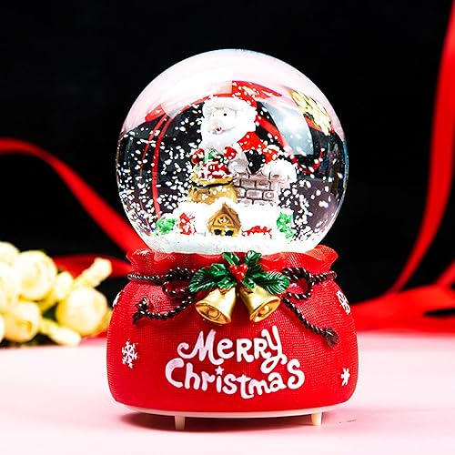 Boule à Neige Musicale de Noël: 15 cm Avec Père Noël, Boîte à Musique en Cristal pour Anniversaire, Cadeau et Décoration - Nail Gallerys