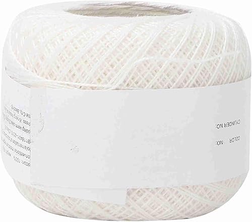 Hyuduo Fil de coton populaire pour le crochet et la dentelle - Fil à tricoter à la main - Soie fine d’été - Ligne fine et légère (6601 Blanc neige) - Nail Gallerys