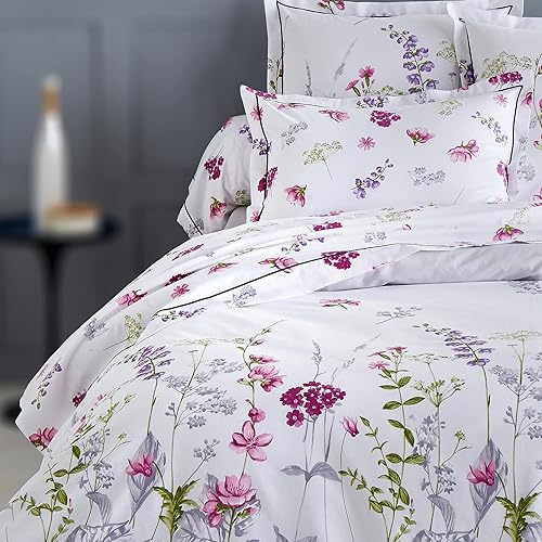 Linnea Drap Plat 280x310 cm 100% Coton Pretty Blanc - Nail Gallerys