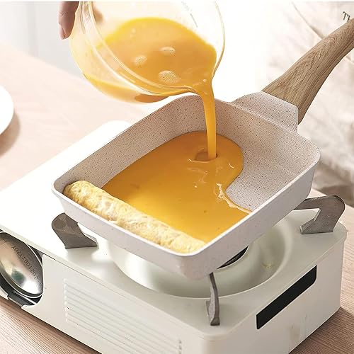 COZHYESS Poêle Omelette Japonaise, Tamagoyaki Poêle Rectangulaire, Poêle à Sushi, Poêle Carrée, Multifonctionnel Poêle Pancake pour Omelette, Pancakes, Hamburger, Petit-déjeun - Nail Gallerys