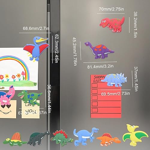 12 Pièces Magnet Frigo, TIANLIN Aimants de Réfrigérateur de Dinosaure, Aimant Frigo Decoratif, pour Tableau Réfrigérateur, Décoration D'intérieur - Nail Gallerys