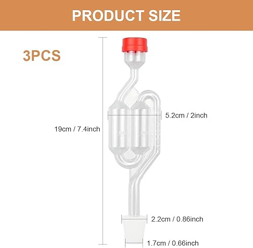 AstralGrip barboteur Fermentation,3 pièces de SAS à Bulles pour la Brasserie et la Fabrication de bière,sans Bpa Airlock pour Faire du vin, de la bière, etc. - Nail Gallerys