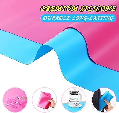 PIQIUQIU Lot de 2 tapis en silicone pour résine époxy 30 x 40 cm pour artisanat, résine, fabrication de bijoux - Nail Gallerys