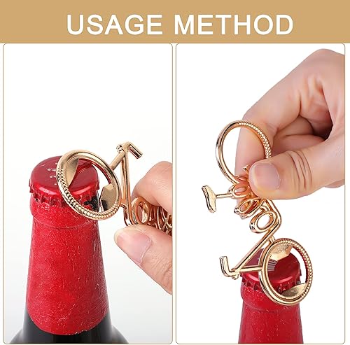 Decapsuleur Biere, Love Bicyclette Décapsuleur de Bouteille Personnalisé Drole Portable Ouvre-Bouteille Décapsuleur de Bière Cadeau pour Homme/Femme Amoureux Fête des Mères Fête des Pères - Nail Gallerys