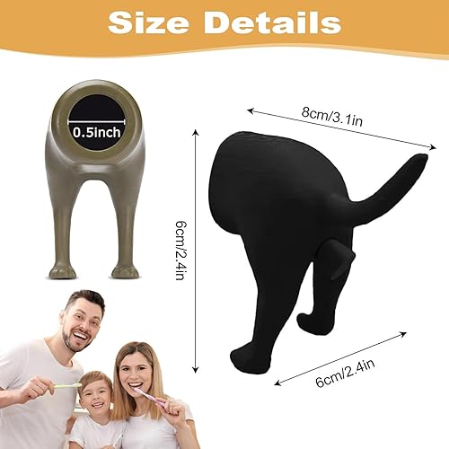 3 Pièces Drôles de Dessus de Dentifrice avec Le Derrière d'un Chien Qui Fait Caca, Dessus de Dentifrice avec Le Derrière d'un Chien Qui Fait Caca, Dessus de Dentifrice Qui Fait Caca - Nail Gallerys