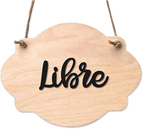 Plaque de porte en bois avec ventouse et cordelette Panneau ouvert fermé, pancarte toilettes, salle de bain... - Nail Gallerys