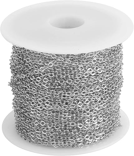 Accessoires de Bijoux à Bricoler Soi-même 10 Mètres Croix O Plat Chaîne Bobine En Vrac pour Bracelet Collier ExtenderKC Doré 2.2x1.8x0.3mm En Acier Inoxydable Rouleau Chaîne En Aluminium Lin Exquis - Nail Gallerys