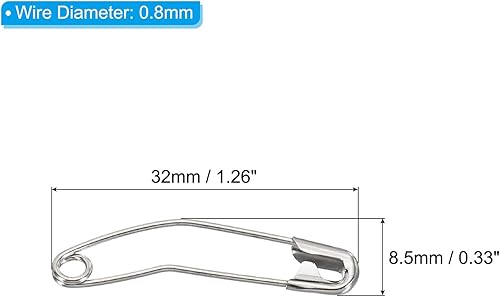 TA-VIGOR Lot de 50 épingles à nourrice incurvées de 55 mm, accessoires de sécurité pour broches, couvertures, jupes, vêtements, matelassage, tricot, couture, travaux manuels - Nail Gallerys