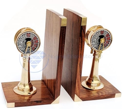 Nagina International Serre-livres télégraphe nautique | Cadeaux nautiques | Décoration d'intérieur | Collection maritime inspirée du marin | - Nail Gallerys