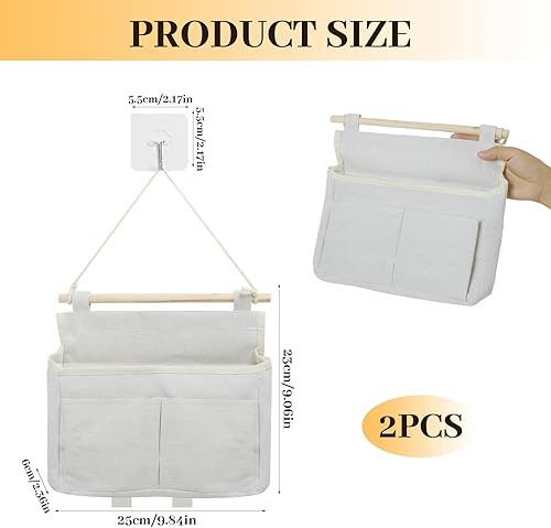 Mewflew Lot De 2 Organiseurs De Rangement Suspendus De Grande Capacité Pliables avec 2 Crochets pour Salle De Bain, Bureau Ou Chambre À Coucher (Blanc) - Nail Gallerys