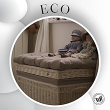 malle en osier blanc