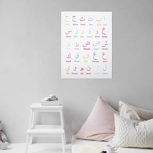 Poster Alphabet Arabe Éducatif Pour Garçon Fille Décoration Murale Colorée Pour Salle De Classe Et Chambre Garçon Fille Affiche Apprentissage Précoce Pour Maternelle Et École À Domicile - Nail Gallerys