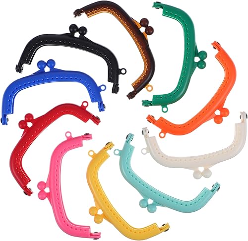Angoily 10 Pièces Poignée de porte-monnaie en plastique petit fermoir à main matériel de fabrication de sacs à main faire fermoir pour à main poignée de à monnaie - Nail Gallerys