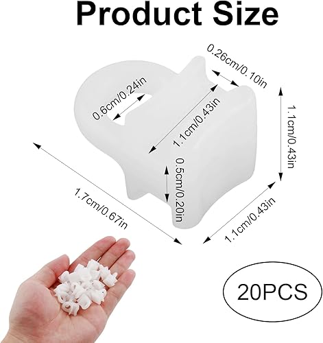 Lot de 20 crochets coulissants pour rail de rideau VW Caravan, crochets de rideaux en plastique blanc sans effort pour rail coulissant sans rouille pour fenêtre, porte, douche, camping-car - Nail Gallerys