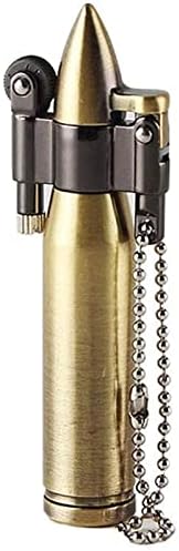MQJ Étus d'essence briquet de balle coupe-vent la meule broyage en métal briquet, personnalité créative Kérosène réutilisable Portable Soft Fla - Nail Gallerys