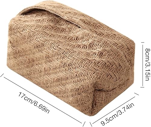 zymay Carré pour boîte à mouchoi en rotin - Housse pour boîte à mouchoirs en Tissu | Porte-boîte à Bureau | Couverture en Tissu tissé pour la décoration Automobile Voiture Bureau - Nail Gallerys