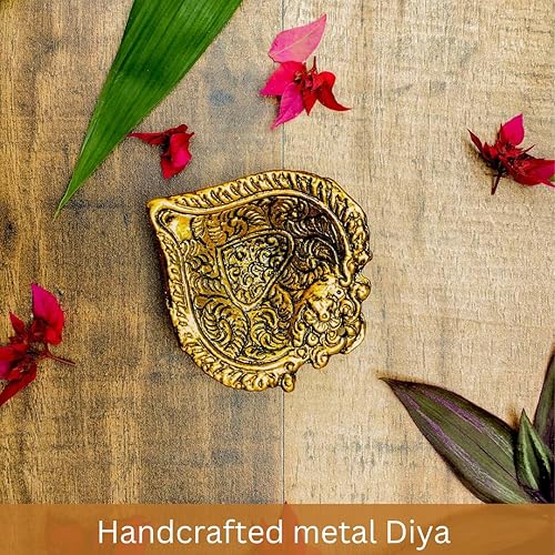 Lampes à huile en aluminium Wonder Care, lampe Diwali Diya pour Pooja, décoration indienne traditionnelle, articles de décoration Diwali Diya, cadeau de retour pour les amis et la famille Diya 40 pcs - Nail Gallerys