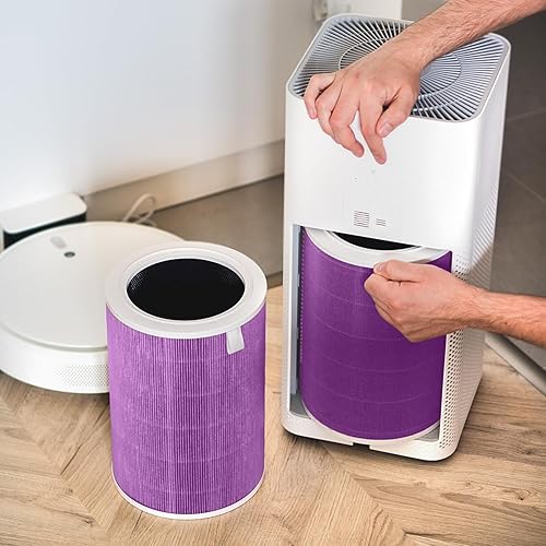Sillar Filtre pour purificateur d'air compatible avec Xiaomi MI Air Purifier 2 2S 2H 3 3H PRO MAX, Antibactérien - remplacement - Nail Gallerys