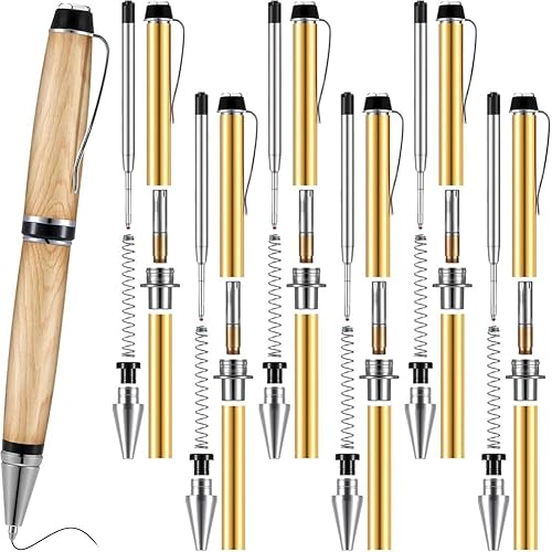 Suoumwa Ensemble de 6 Pièces pour Tourner le Bois avec Recharges. Kit de Stylo Rotatif pour Tourner le Bois, en Vrac, pour L'Approvisionnement en Tournage sur Tour pour la Fabrication de Stylos. - Nail Gallerys