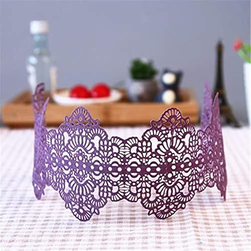 nadamuSun Moule en dentelle pour fondant, tapis de texture en dentelle pour décoration de gâteaux, moules à motif floral, outils d'artisanat en relief (violet) - Nail Gallerys