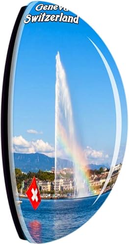 Weekino Jet Fontaine Lac Léman Suisse Aimant pour Réfrigérateur 3D en Verre en Cristal Touristique Ville Voyage Souvenir Collection Cadeau Fort Réfrigérateur Autocollant - Nail Gallerys