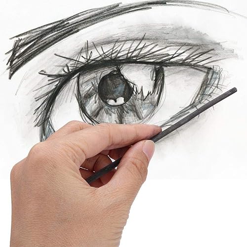 ViaGasaFamido Dessin au fusain, 25 pièces crayon au fusain dessin charbon de bois barre artiste Art dessin outils professionnel croquis ensemble de crayons(7330) - Nail Gallerys