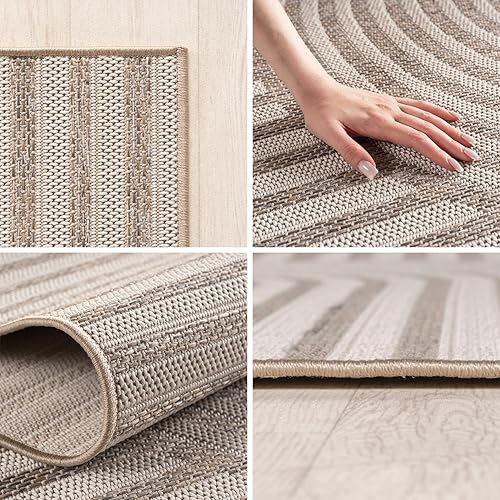 HomebyHome Tapis d'Extérieur Résistant aux Intempéries 80 x 150 cm Gris - Résistant aux UV, Imperméable et Léger - Idéal pour Balcon, Terrasse, Jardin, Cuisine, Salon et Salle à Manger - Nail Gallerys