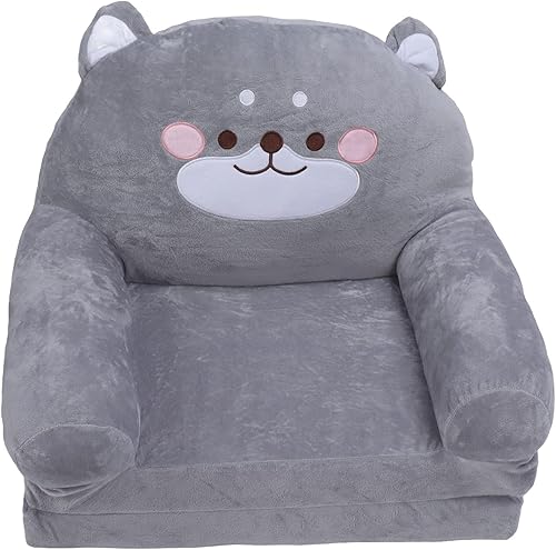 Canapé Convertible 2 en 1 pour Enfants en Chaise Longue, canapé Ouvert Rabattable en Chaise Longue pour Enfants, Chien Gris de Dessin animé (2 Couches) - Nail Gallerys