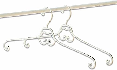 Loberon Lot de 2 cintres Guin - Blanc Vieilli, Blanc Vieilli - Nail Gallerys