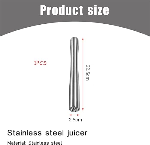 Pilon à cocktail en acier inoxydable,Pour glace pilée,citrons verts et fruits,Usage bar,restaurant et cuisine,Idéal mojito et cocktails - Nail Gallerys