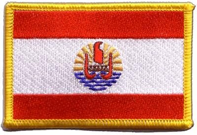 Digni Écusson brodé Flag Patch France Polynésie française - 8 x 6 cm - Nail Gallerys