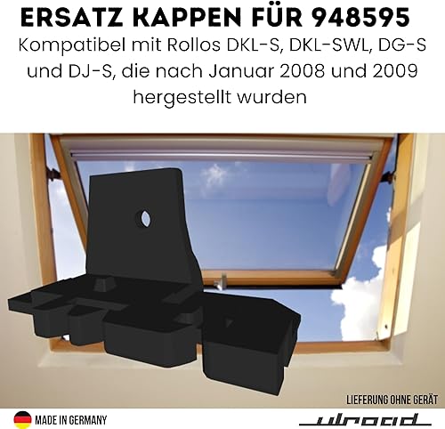 ULROAD Embouts de rechange pour rails de store Velux, compatibles avec les modèles DKL-S, DKL-SWL, DG-S et DJ-S P.N. 948595 Glissières de rechange pour stores Velux 8059482360708 - Nail Gallerys